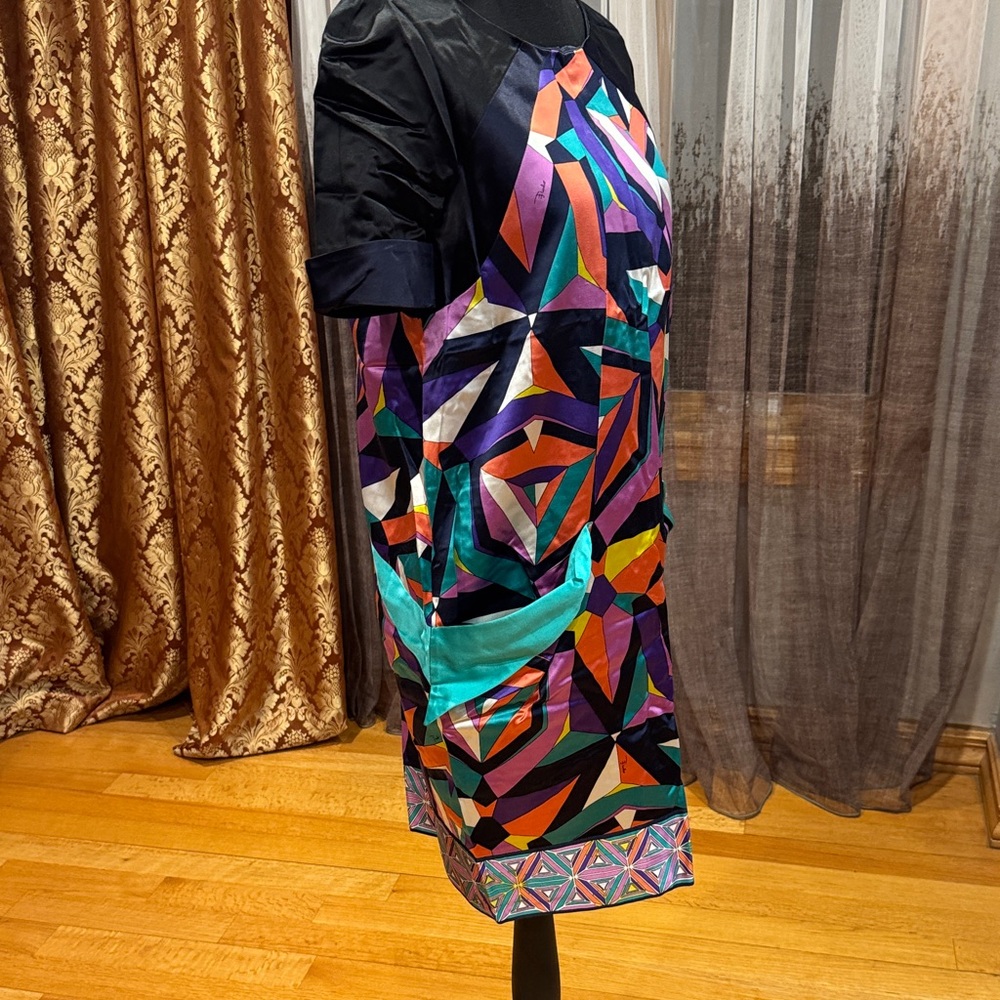 Emilio Pucci Black and Multicolor Mini Dress - Picture 2 of 6